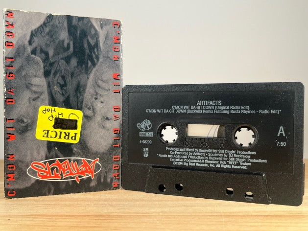 ARTIFACTS - c’mon wit da git down [cassingle] - CASSETTE TAPE