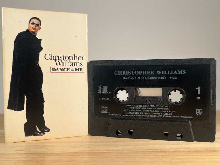 CHRISTOPHER WILLIAMS - dance 4 me [cassingle] - CASSETTE TAPE