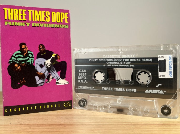 THREE TIMES DOPE - funky dividends [cassingle] - CASSETTE TAPE