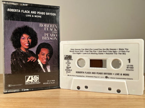 ROBBIE FLACK AND PEABO BRYSON - live & more - CASSETTE TAPE