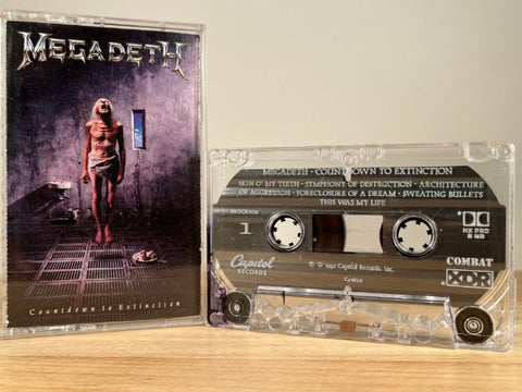 MEGADETH - countdown to extinction - CASSETTE TAPE