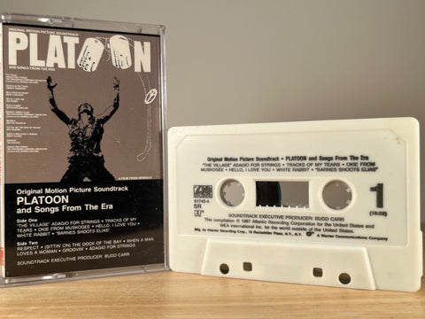PLATOON - Original Motion Picture Soundtrack and Songs From The Era - CASSETTE TAPE
