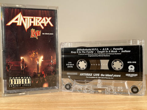 ANTHRAX - Live: The Island Years - CASSETTE TAPE