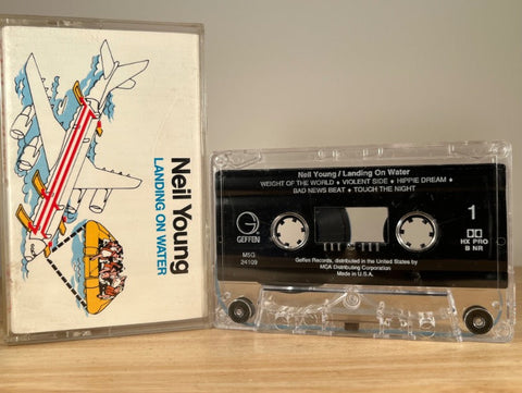 NEIL YOUNG - Landing on Water - CASSETTE TAPE