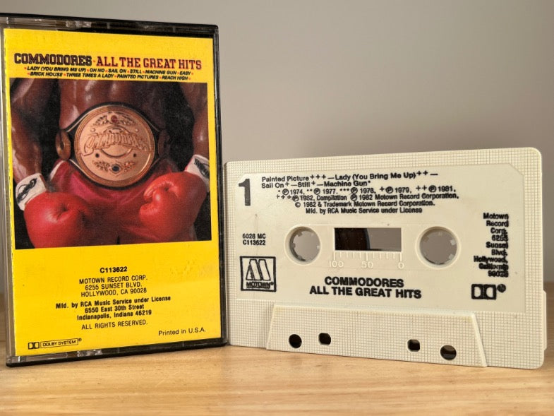 COMMODORES - all the great hits - CASSETTE TAPE