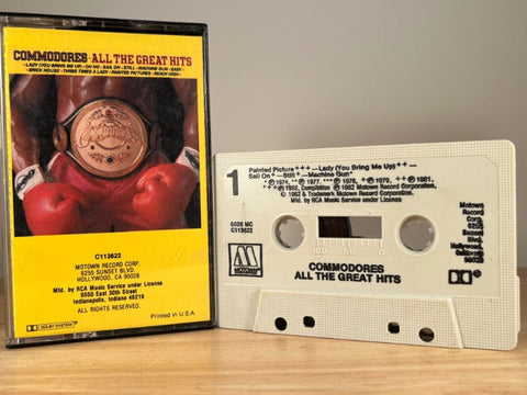 COMMODORES - all the great hits - CASSETTE TAPE