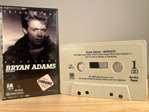 BRYAN ADAMS - Reckless - CASSETTE TAPE