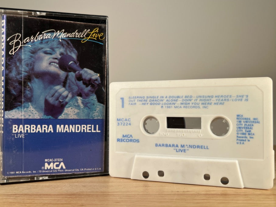BARBARA MANDRELL – Live – CASSETTE TAPE