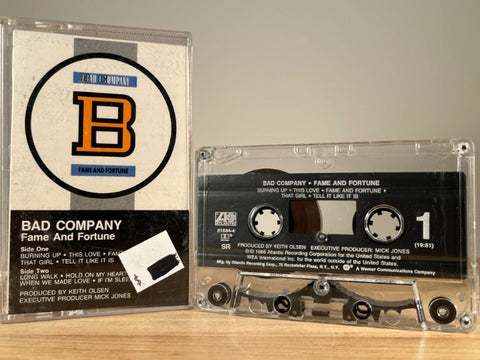 BAD COMPANY – Fame and Fortune – CASSETTE TAPE