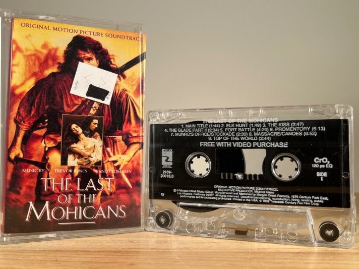 THE LAST OF THE MOHICANS – Original Motion Picture Soundtrack – CASSETTE TAPE