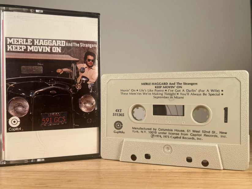 MERLE HAGGARD - Keep Movin' On - CASSETTE TAPE