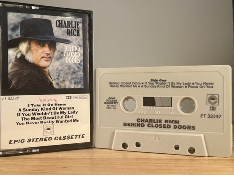 CHARLIE RICH - Behind Closed Doors - CASSETTE TAPE
