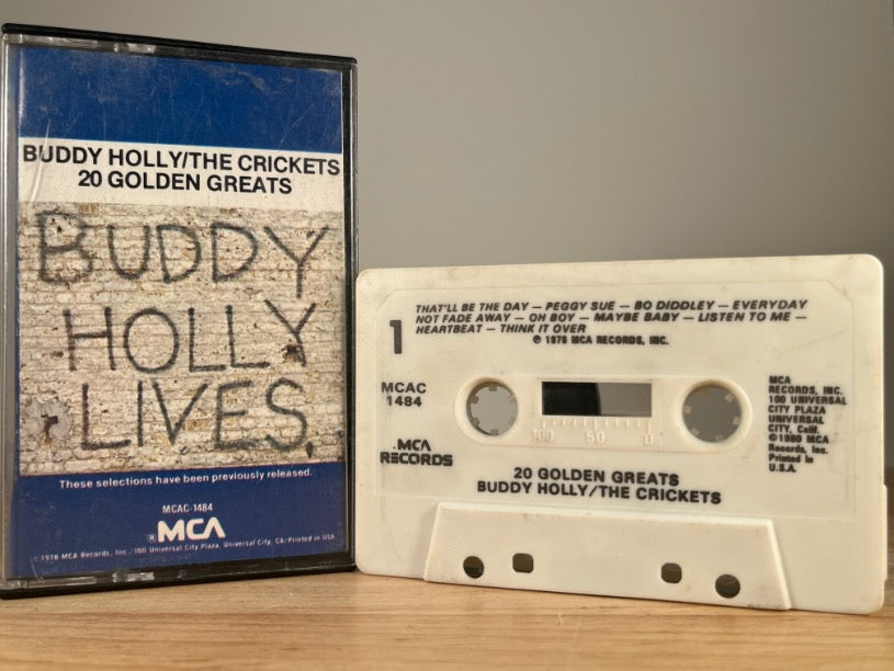 BUDDY HOLLY / THE CRICKETS – 20 GOLDEN GREATS – CASSETTE TAPE