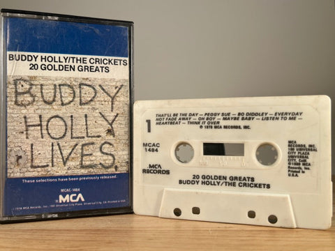 BUDDY HOLLY / THE CRICKETS – 20 GOLDEN GREATS – CASSETTE TAPE
