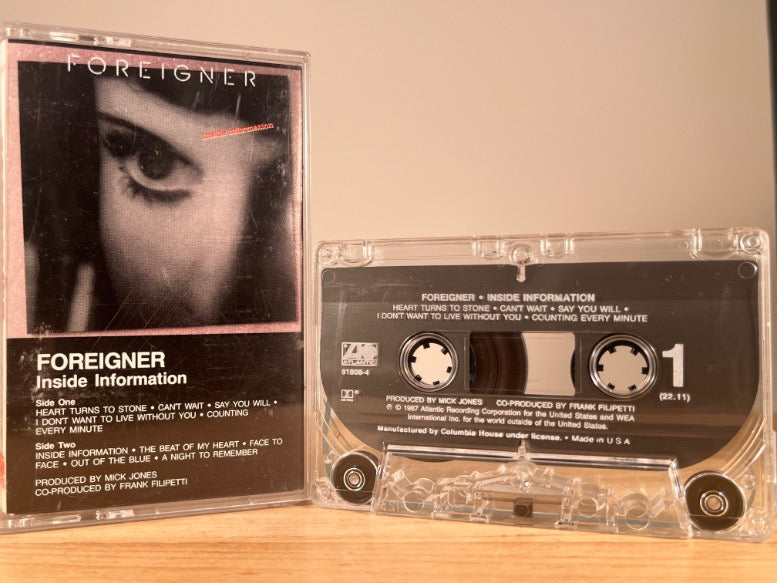 FOREIGNER - Inside Information - CASSETTE TAPE