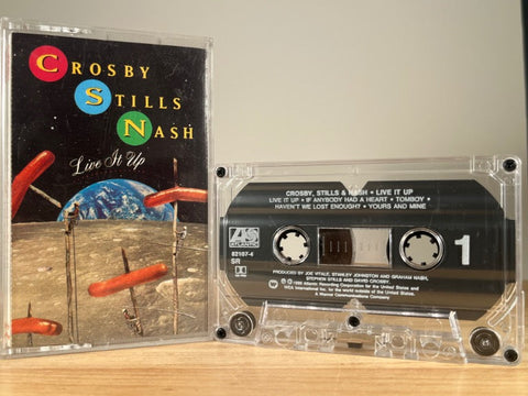 CROSBY, STILLS & NASH - Live It Up - CASSETTE TAPE
