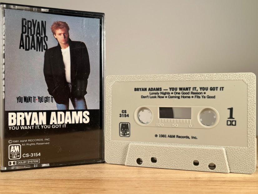 BRYAN ADAMS - You Want It, You Got It - CASSETTE TAPE