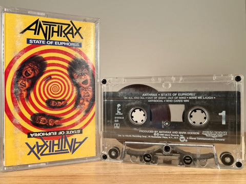 ANTHRAX - State of Euphoria - CASSETTE TAPE