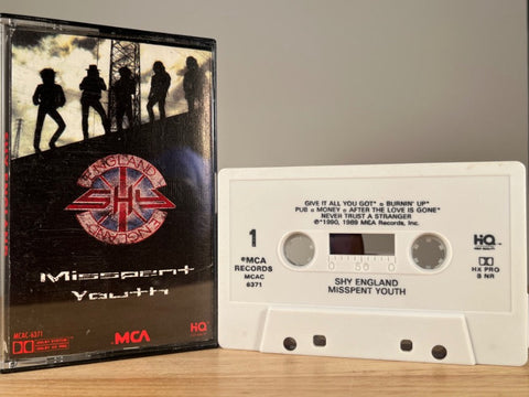 SHY ENGLAND - Misspent Youth - CASSETTE TAPE