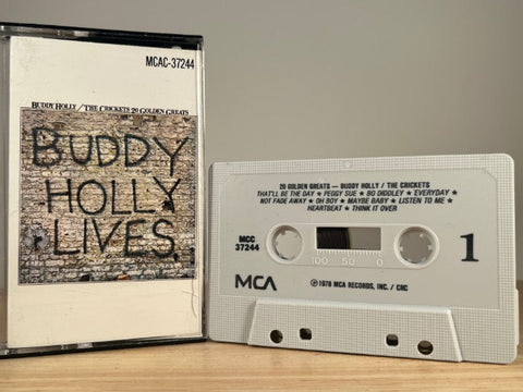 BUDDY HOLLY / THE CRICKETS - 20 Golden Greats (Buddy Holly Lives) - CASSETTE TAPE