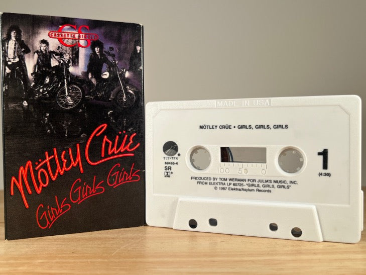 MOTLEY CRUE – Girls Girls Girls – [cassingle] CASSETTE TAPE
