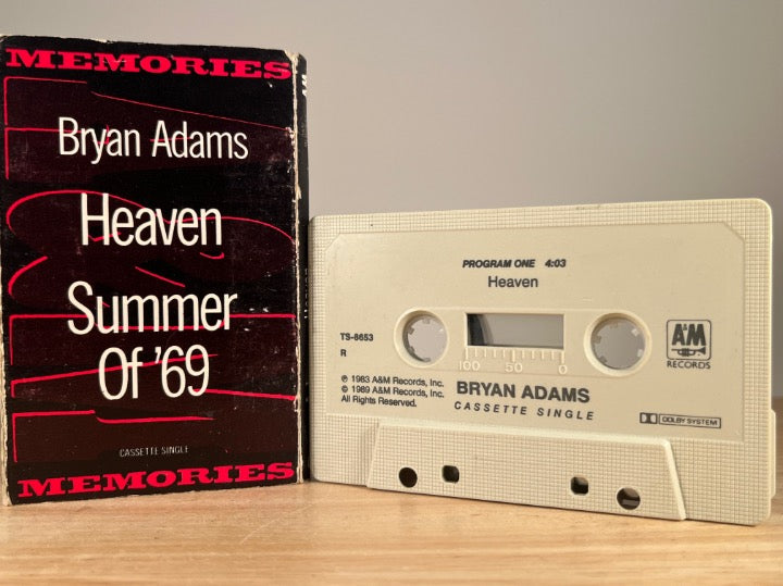 BRYAN ADAMS – Heaven / Summer Of '69 – [cassingle] CASSETTE TAPE