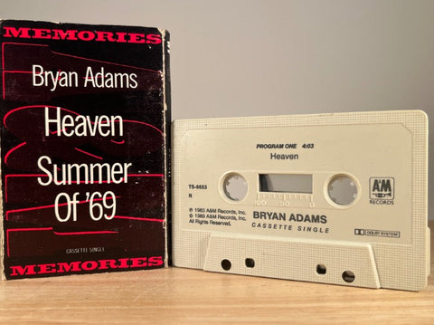 BRYAN ADAMS – Heaven / Summer Of '69 – [cassingle] CASSETTE TAPE