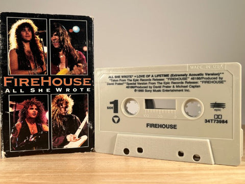 Firehouse – All She Wrote – [cassingle] CASSETTE TAPE