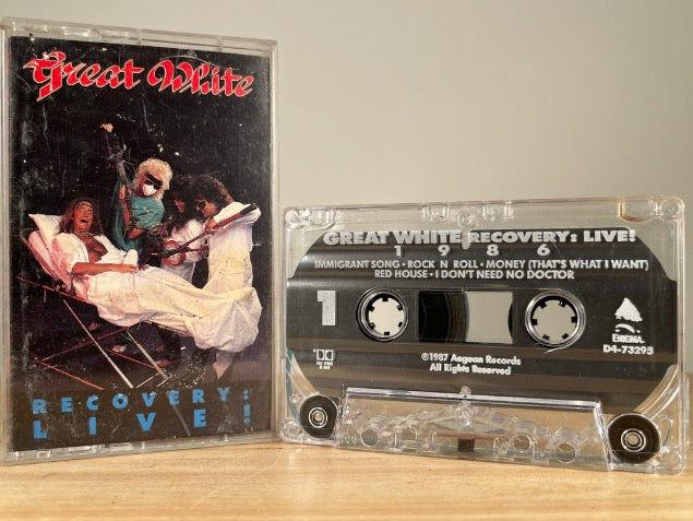 GREAT WHITE - Recovery: Live! - CASSETTE TAPE