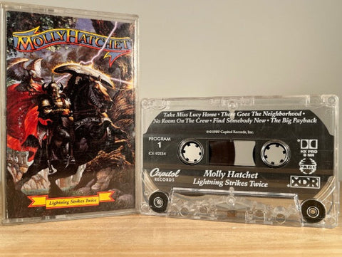 MOLLY HATCHET - Lightning Strikes Twice - CASSETTE TAPE