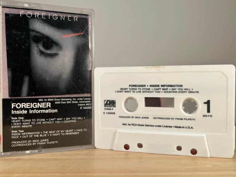 FOREIGNER – Inside Information – CASSETTE TAPE