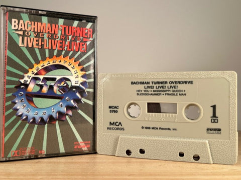 BACHMAN-TURNER OVERDRIVE – Live! Live! Live! – CASSETTE TAPE