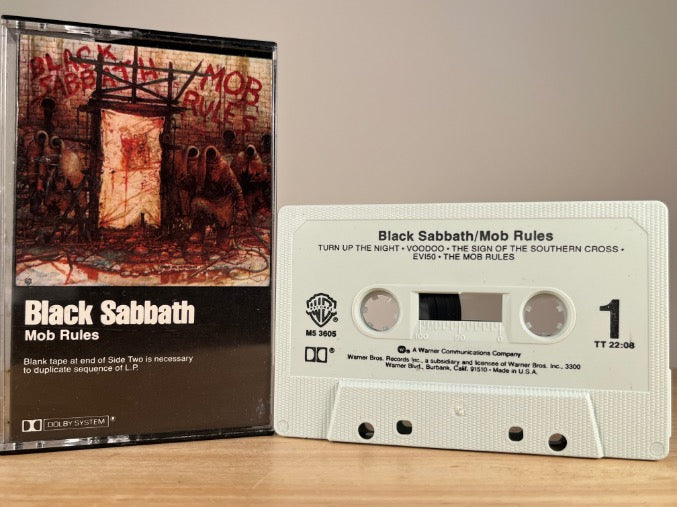 BLACK SABBATH – MOB RULES – CASSETTE TAPE