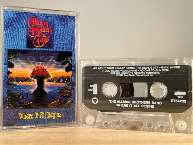THE ALLMAN BROTHERS BAND – Where It All Begins – CASSETTE TAPE