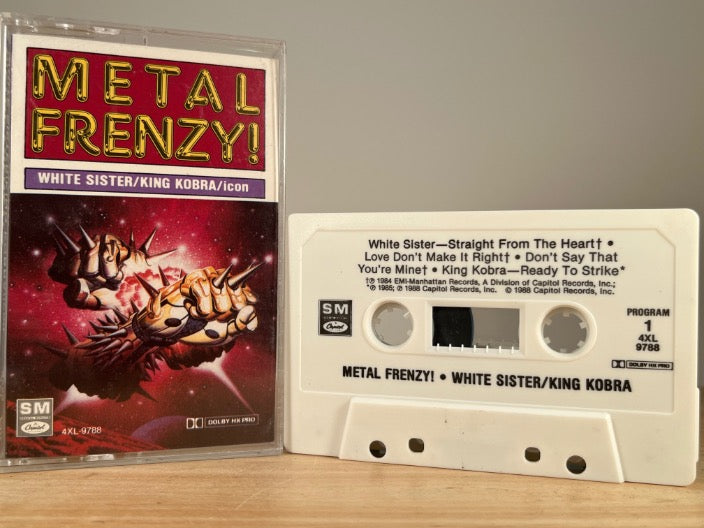 VARIOUS ARTISTS – Metal Frenzy! White Sister / King Kobra – CASSETTE TAPE