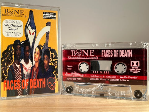 B.O.N.E. Enterprise - Faces of Death - CASSETTE TAPE [clear shell]