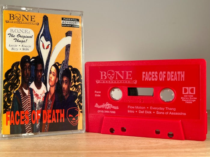B.O.N.E. Enterprise - Faces of Death - CASSETTE TAPE [red tape]