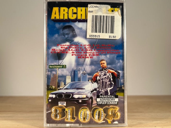Archie Lee - 8100% - BRAND NEW CASSETTE TAPE