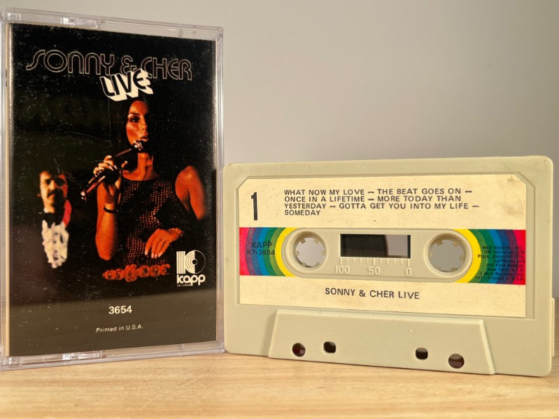 SONNY & CHER - Live - CASSETTE TAPE