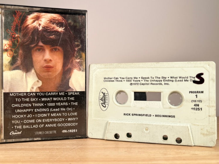 RICK SPRINGFIELD - Beginnings - CASSETTE TAPE