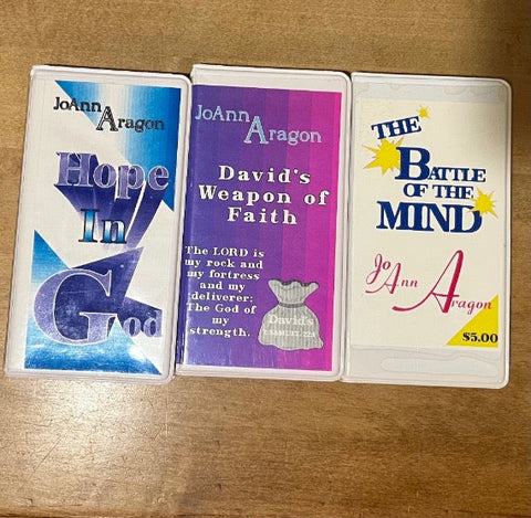 LOT OF 3 JOANN ARAGON CASSETTE SETS