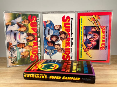 COMMANDER KELLIE AND THE SUPERKIDS - 4 cassette tapes - CASSETTE SET