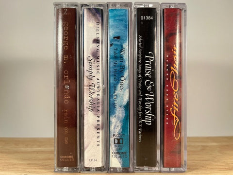 LOT OF 5 RELIGIOUS TAPES - various artists - CASSETTE SET