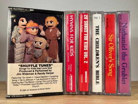LOT OF 6 RELIGIOUS CHILDREN TAPES - various artists - CASSETTE SET