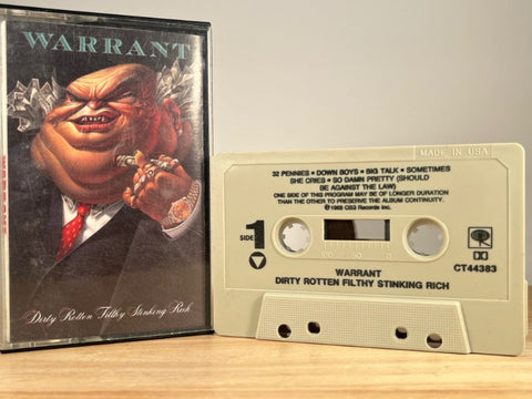 WARRANT - dirty rotten filthy stinking rich - CASSETTE TAPE