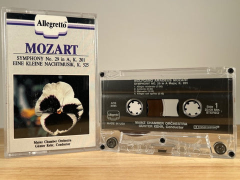 MOZART - symphony no.29 A, K 201 - CASSETTE TAPE