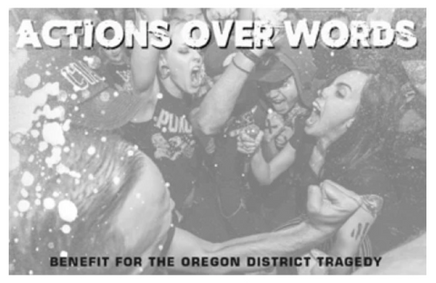 V/A "ACTIONS OVER WORDS: BENEFIT FOR THE OREGON DISTRICT TRAGEDY" - BRAND NEW CASSETTE TAPE