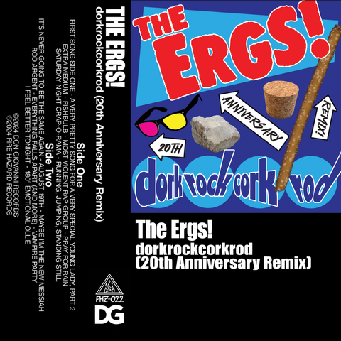 The Ergs! - dorkrockcorkrod (20th Anniversary Steve Albini Remix) - BRAND NEW CASSETTE TAPE