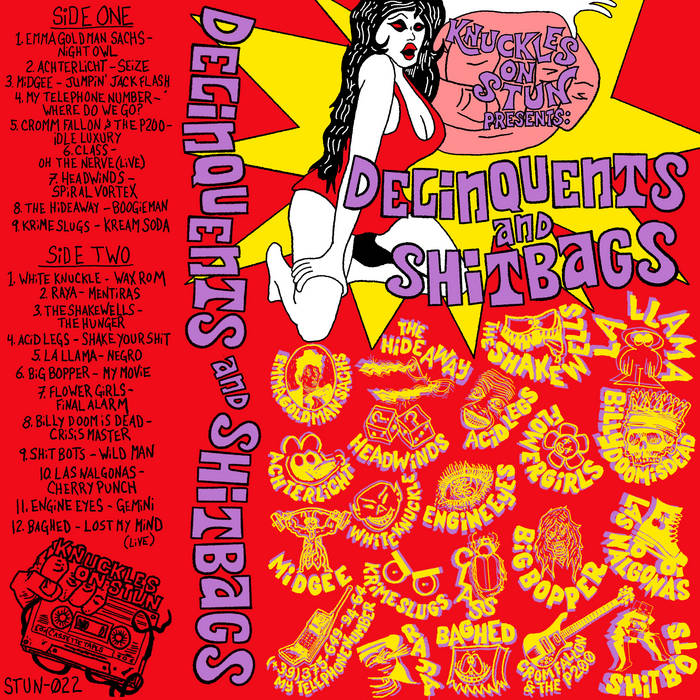 DELINQUENTS & SHITBAGS - Various Artists - BRAND NEW CASSETTE TAPE