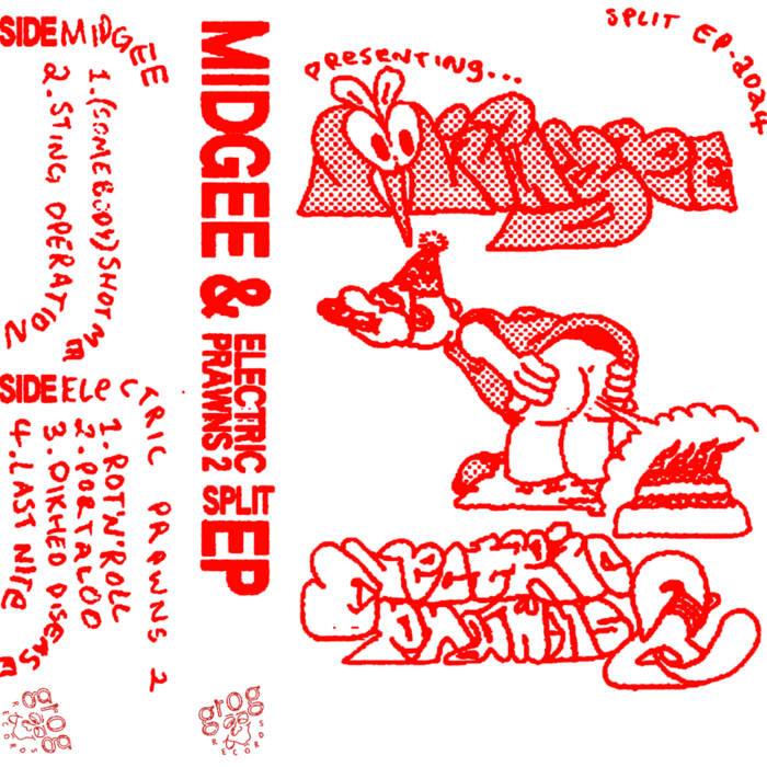 MIDGEE / ELECTRIC PRAWNS 2 - split EP - BRAND NEW CASSETTE TAPE